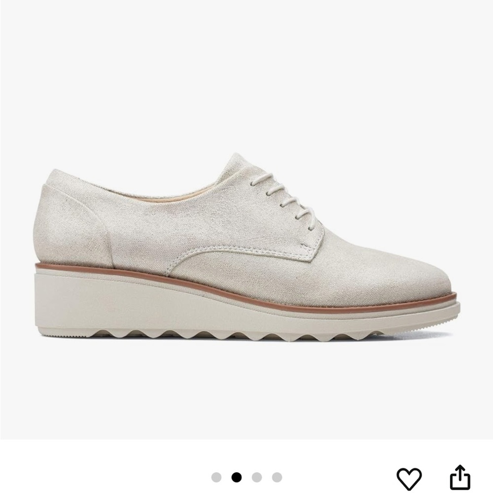 Clarks Sharon oxford Silver metallic shoes